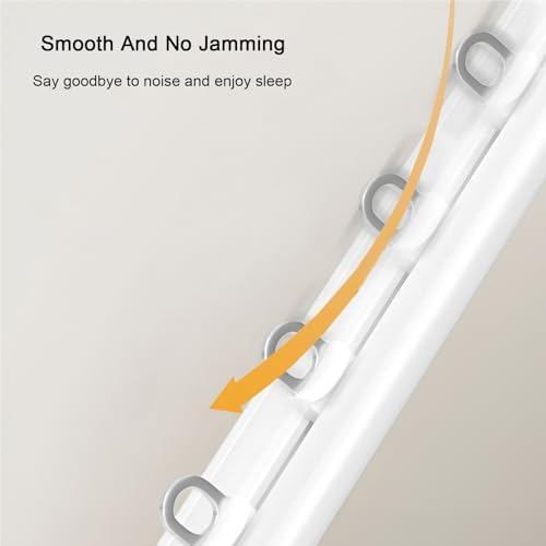 Ultra-Thin Aluminum Track Ceiling Mount Rail Set for Room Divider, Anti-Light Leakage, Perfect for Cabinets, Closets, Bathrooms & Showers (Champagne, 250cm/8.2ft)