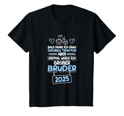 Niños Ich werde großer Bruder 2025 Tractor Camiseta