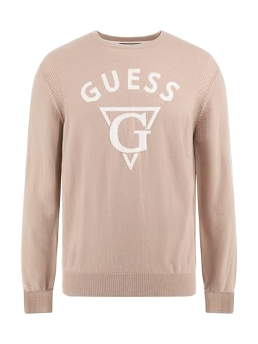 GUESS Men's Long Sleeve Edgar Logo Jacquard Sweater