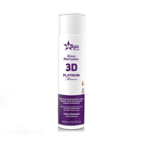 Gloss Matizador Efeito Platinado Platinum Branco 3d Magic Color 300ml