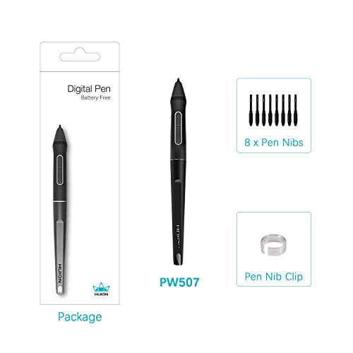 Image of HUION PW507 Battery-Free Stylus for Huion Kamvas PRO 12, Kamvas PRO 13,Kamvas Pro 16, Kamvas 16 and Kamvas 20 Graphics Drawing Monitor