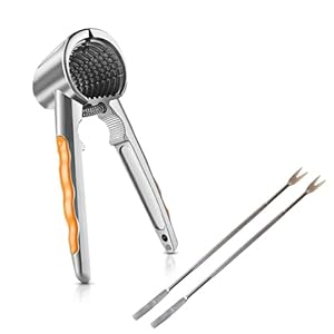 Walnut Cracker Tool, Pecan Cracker Nut Cracke for All Nuts with 2 Picks