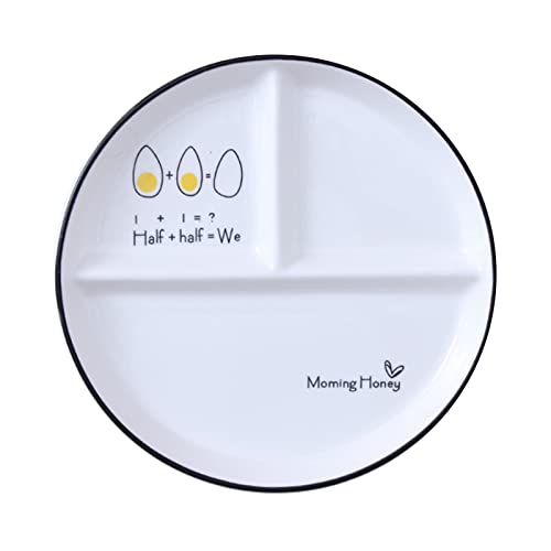 Platos Llanos de Cerámica, Platos Divididos de Cerámica, Platos Para Servir Alimentos, Para Comidas Divididas, Fiestas, Refrigerios, Ensaladas, Postres (8 Pulgadas) Cover