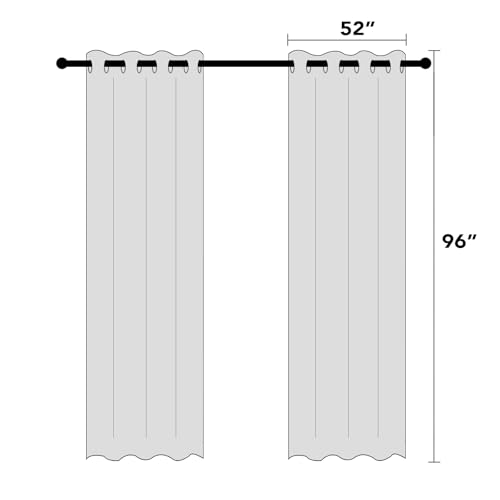 Image of PrinceDeco Blackout Curtains Linen Blended 96 Inch Long Room Darkening Black Out Curtains for Living Room with Natural Slubs & Grayish (Not Solid) Thermal Insulated Grommet 2 Panels - Heathered Pink