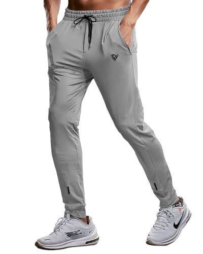 Noble Monk Men's Regular Fit Track Pants | Sport Pant | Plain Track Pant for Men Cement Grey Deal