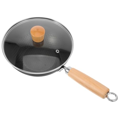 Wok pequeño antiadherente con tapa de vidrio miniatura 1