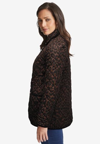 Jessica London Rich Gold Snap-Front Quilted Coat - Perfect for Every Season! - Image 3
