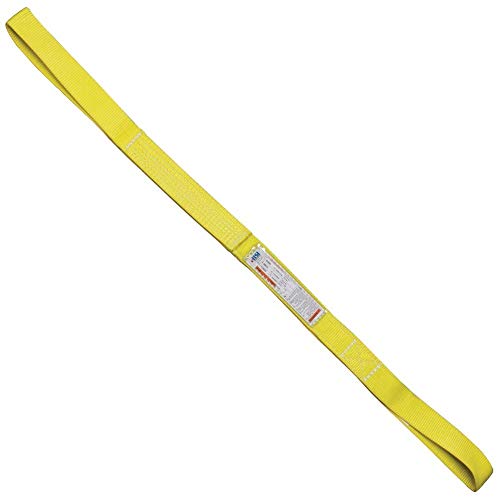 One Ply 1" x 16' Eye-to-Eye Nylon Type 3 Sling | EE1-801 | 8-1/2" Eye Length | 1,600 Lb. Vertical Capacity | Hanes Supply (HSI) Heavy Duty for Lifting and Towing