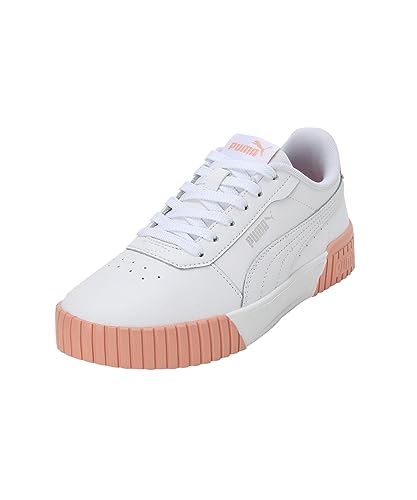 Image of PUMA Womens Carina 2.0 White-Poppy Pink-Silver Sneaker - 4 UK (38584915)