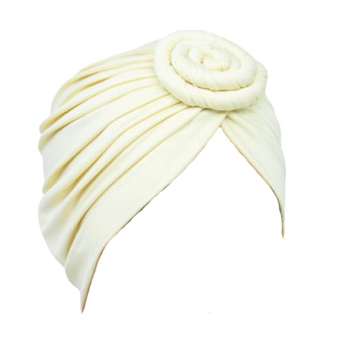 YIXANNX Lot de 1 turban africain concentrique pré-attaché attrayant et léger, couvre-, couvre- pour femme, Bronzage léger