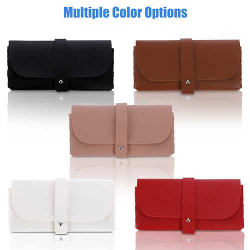 Image of Soleebee Portable Eyeglass Pouch Soft Leather Anti-Scratch Sunglasses Case Glasses Purse Bag Storage Pouch