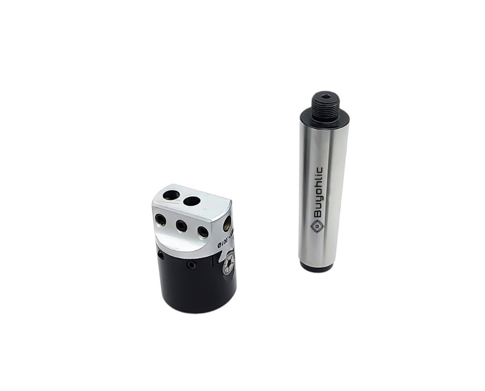 Buyohlic 1.5" Inch Head Diameter Boring Heads w/Shanks & Cutting Tools (Head w/ MT3 Shank & 3 Carbide Tools)