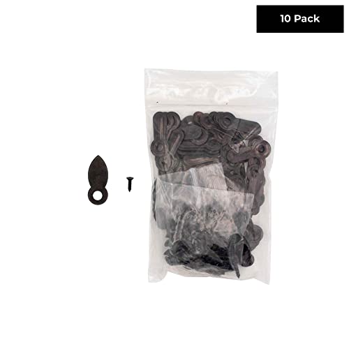 Image of 3 /4 inch Black Photo Frame Turn Button Fasteners with Screws Pack of 10 Picture Frame Hardware Backing Clips