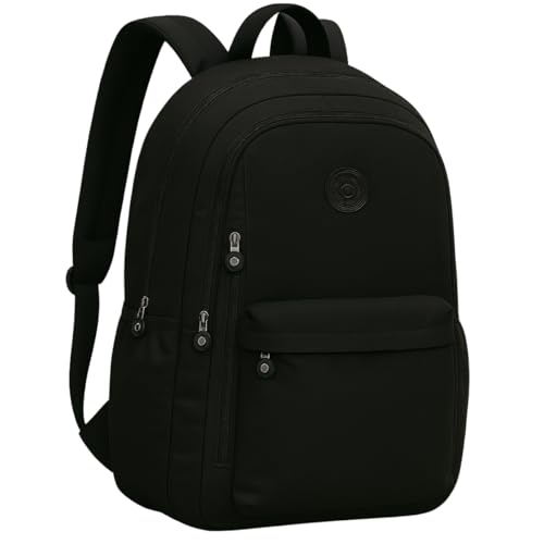 Mochila Escolar Trabalho Reforçada Notebook Alça Costa Acolchoada Moderna Impermeavel Anti Furto (Preto)