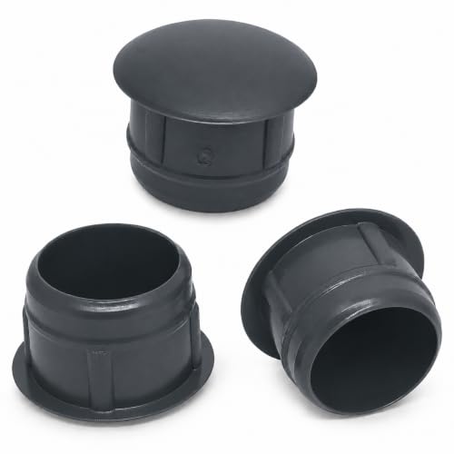Image of (Pack of 40) Anthracite Gray Plastic Hole Plugs 0.59 inch x 0.47 inch (15 x 12 mm), Drill Hole Cover Caps, Furniture Hole Plug, Screw Hole Plugs