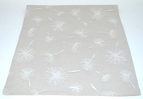 Jürgen Schleiß Konfektion Kissenhülle Tischläufer/Decke Pusteblume/Dekokissen in verschiedenen Größen und 3 Farben Made in Germany (beige, Tischdecke 80x80cm) Cover