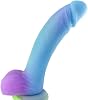 Dildo Anal Realista de 8.5 Pulgadas, Suave y Curvo, con Ventosa y Silicona Luminosa | Para Uso Sin Manos o con Arnés, Estimulación de Próstata y Punto G, Juguetes para Mujeres y Hombres 2