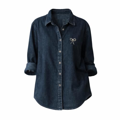 KAZAMA DESIGN FASHION Women's Denim Shirt Blue - Image 6