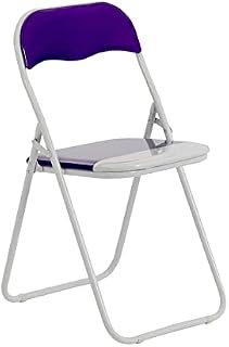 Harbour Housewares Purple/White Padded, Folding, Desk Chair
