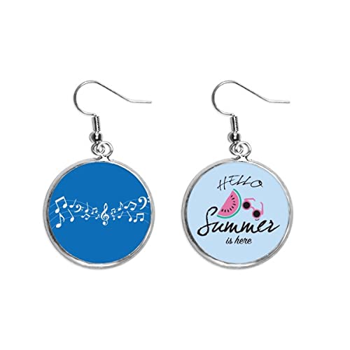 Pendientes de sandía Jumpg azul aretes ligeros de lóbulo para verano