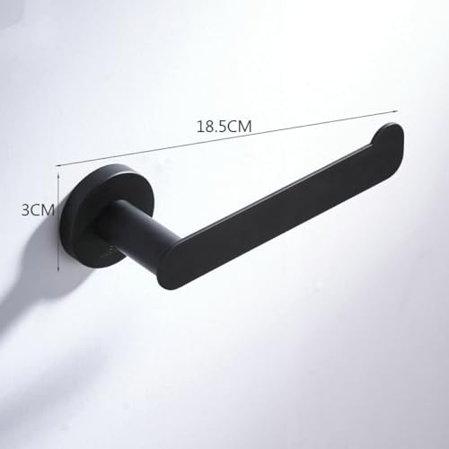 Soporte de papel de baño negro en acero inoxidable SUS 304 con acabado premium 3