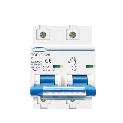 Disjoncteur 2P DC 600V courbe C 100A protection panneau solaire photovoltaïque