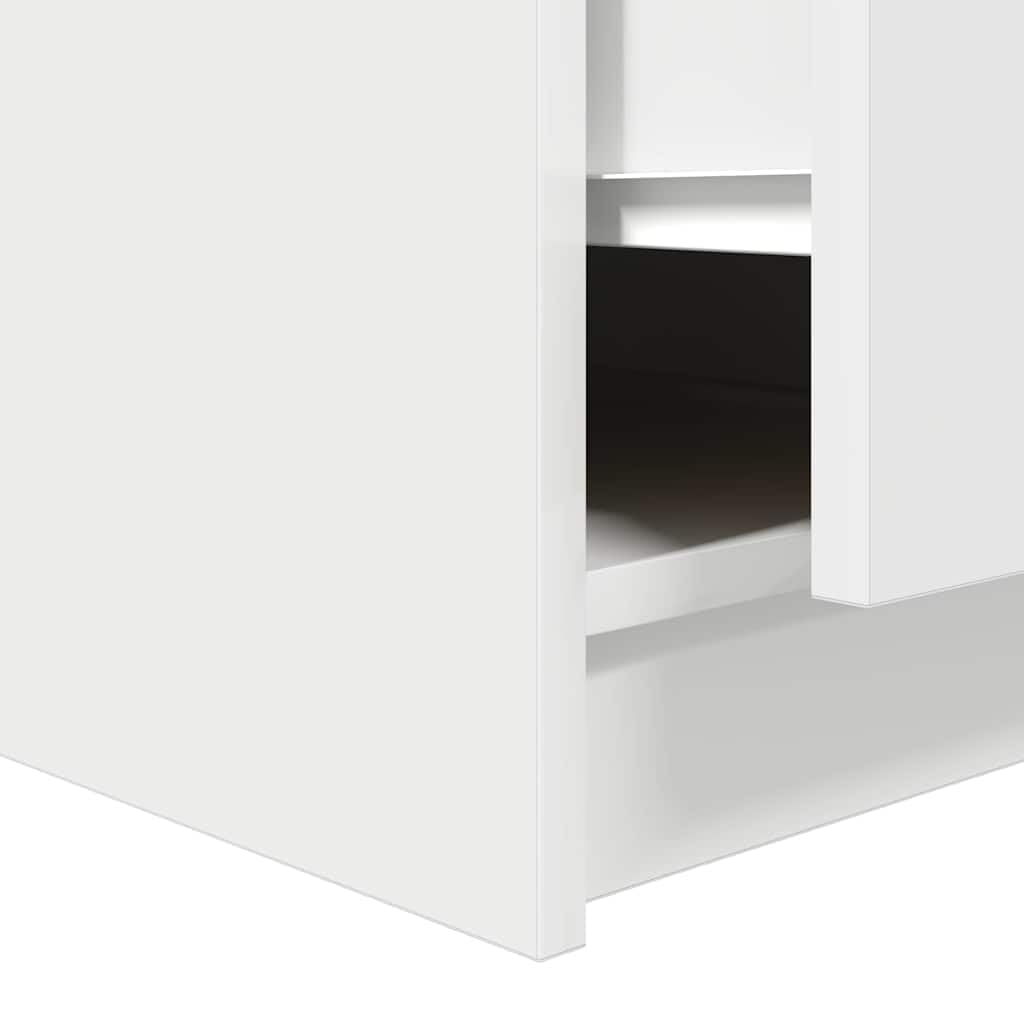 vidaXL Mesa de Centro con cajones Blanca 100x100x40 cm