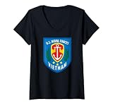Damen US-Marinestreitkräfte Vietnam T-Shirt mit V-Ausschnitt