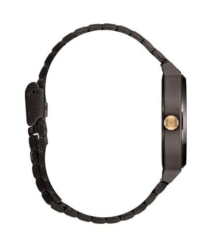 Image of NIXON Time Teller A045 - 100m Water Resistant Men's Analog Fashion Watch (37mm Watch Face, 19.5mm-18mm Stainless Steel Band), Gunmetal /Blackberry /Gold, One Size, Time Teller