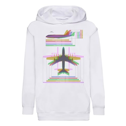 Sweat à capuche enfant avion long courrier cargo vêtement premium