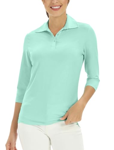 Polo de golf femme manches 3/4 MOHEEN contre la transpiration XXL