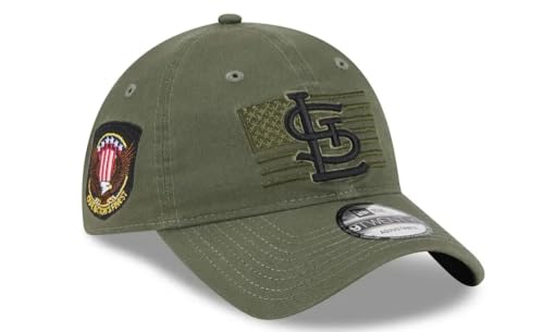 New Era Men's Green St. Louis Cardinals 2023 Armed Forces Day 9TWENTY Adjustable Hat