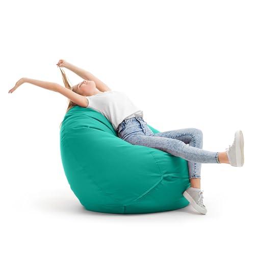 Pouf Poire Géant XL 90x90 Turquoise Extérieur Bruni