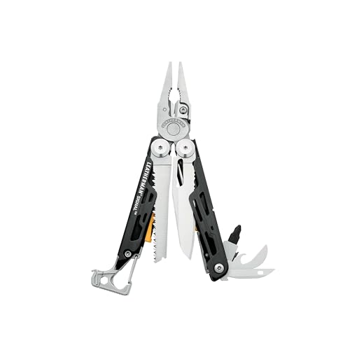 Leatherman Signal Multi-Tool - 19 Tools for Camping & Survival, Silver with Nylon Holster