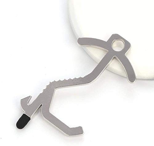 Car Key Chain Car Key Ring Pendant Keychain Pendant Touch Screen Buttons EDC Door Opener Hygiene Hand Antimicrobial Contactless Press Elevator Tool Portable Door Opener Keychain Key Fob