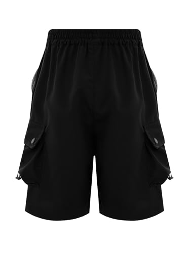 TiaoBug Kids Boys Athletic Cargo Shorts Lightweight Quick Dry Summer Outdoor Sports Running Hiking Shorts Bottoms4