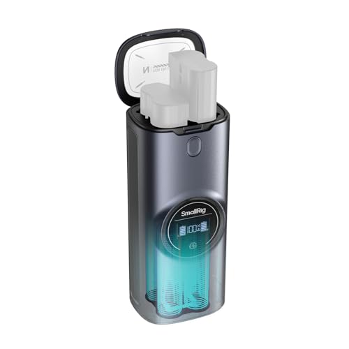SMALLRIG EN-EL15cバッテリー用充電器 13600mAh（49.436Wh/7.27V) PD36W USB-C急速充電 2つ同時充電可 スマホ給電可 HDディスプレイ搭載 LED電池残量表示 多重防護 小型軽量 ニコンに対応カメラバッテリー充電器 ZR、Z6III、ZF、Z8、Z7II、Z7、Z6II、Z6、D850、D810、D780、D750、D7500に対応 5110
