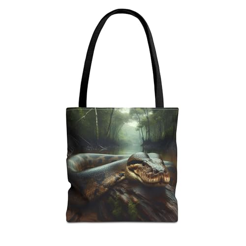 Premium Anaconda Tote Bag - Swamps and Rivers in South America with Reinforced Stitching