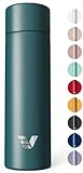 Ever Vessel Mini Stainless Steel Water Bottle 14oz - Non-insulated | Designed for Bags | Slim, Ultra Lightweight & Stylish – Teal Green