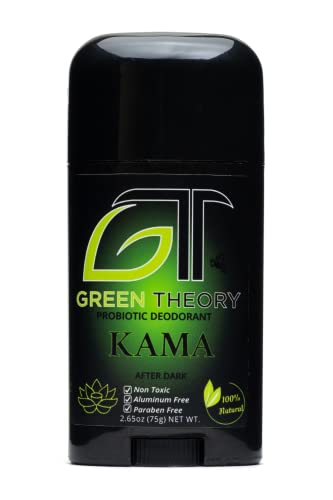 Green Theory Kama Natural Deodorant - Probiotic, Natural Ingredients, Aluminum-Free, Non-Toxic - Mens After Dark Collection - Cologne scented - Solid 2.65oz.