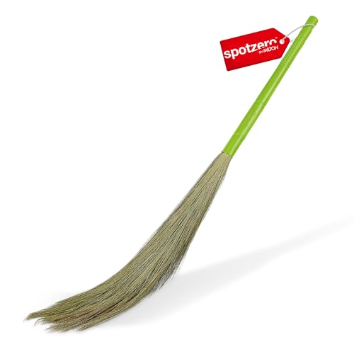 Image of Spotzero By Milton Airavat Premium Grass Broom I Blend Shillong & Silchar Grass I Extra Long Ergonomic Handle Design, Set of 1