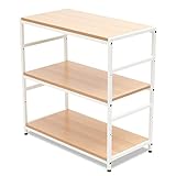 【サインキングダム 】ラック オープンシェルフ 本棚 収納 棚 幅80×奥行40×高さ81.4cm 3段ラック 高さ調節 耐荷重約25kg(棚板1枚あたり) 簡単組立 おしゃれ 収納棚 ディスプレイ ラック シェルフ フリーラック フラワー