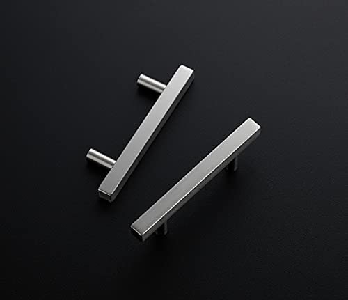 Image of Ravinte 35 Pack 6 Inch Square Cabinet Pulls Brushed Nickel Stainless Steel Kitchen Drawer Pulls Cabinet Handles 6 inchLength,3.75 inch Hole Center