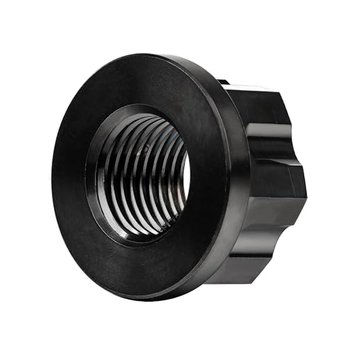 Image of Titanium M6 M8 M10 M12 M14 M16 Flange Bolt Nut Bicycle Motorcycle Rear Axle Car Modification Accessories Pack of 6 (M14 Pitch 1.5mm, Black)
