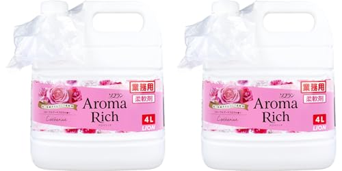 業務用 ソフラン アロマリッチ 柔軟剤 キャサリン フローラルブーケアロマの香り 4L 柔軟剤 アロマ フローラルブーケ 抗菌 防臭 静電気防止 柔軟成分 衣類 部屋干し 香料 香り長続き 柔らかい ふんわり (4L×2本)