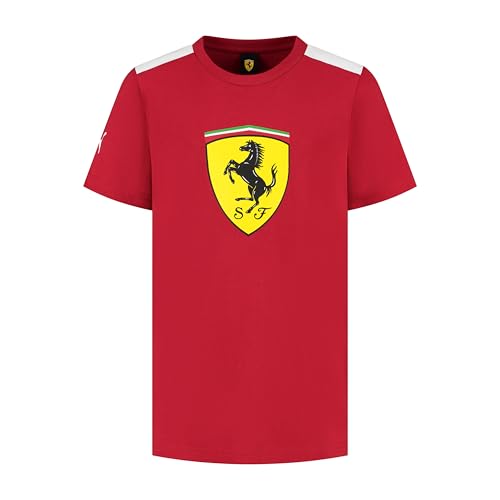 PUMA Scuderia Ferrari F1 Camiseta para Hombre con Logo de Gran Scudetto - Rojo - Talla L