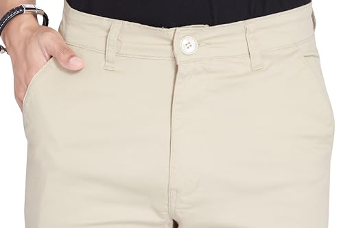 Image of DIVISIVE Men's Regular Fit Cotton Chinos Trousers Pants