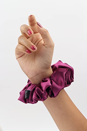 Image of Premium Satin Scrunchies for Women | Hair Bands, Ponytail Holders & Rubber Bands | Oversize, Fluffy, No-Damage Hair Ties | Girls Hair Accessories | Extra Large Size | Pack of 6