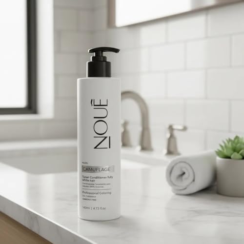 Nouê Camuflage Pearl Tonalizante 140ml para Cabelos Brancos, Pérola, Sem Amônia, Profissional, do mercado, condicionador, loiro pérola, matizador, máscara tonalizante, neutralização, tratamento