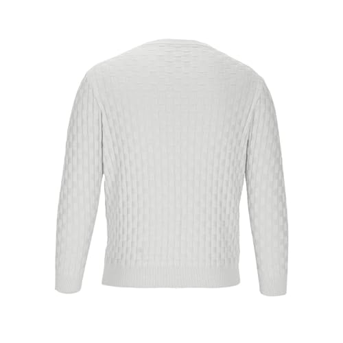 Dgoopd Textured Sweater Men Crew Neck Pullover Sweater Long Sleeve Knit Sweater Casual Plus Size Sweater Fashion Winter Tops3